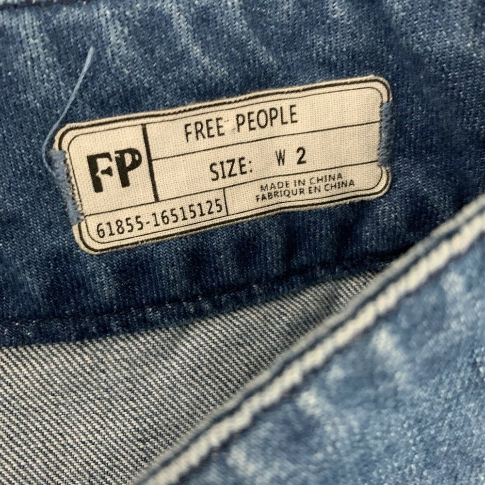 Free People Women's 2 Jean Denim Skirt - Picture 3 of 4